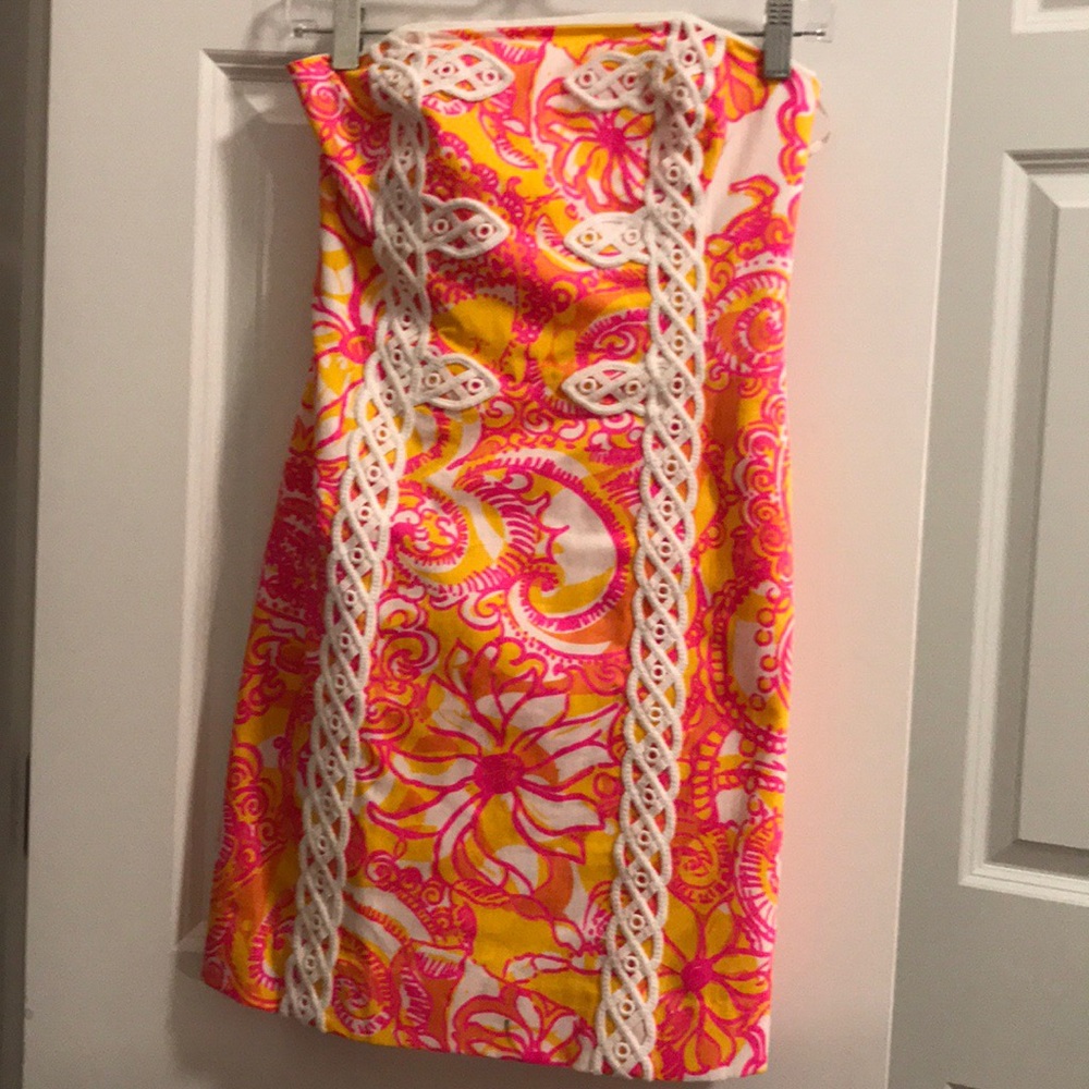 Lilly Pulitzer Tansy Strapless Dress - Picture 2 of 4